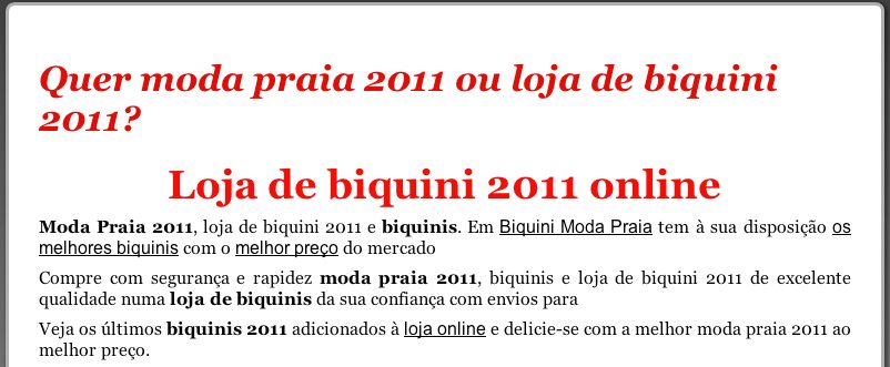 Resultados para Biquini2011.com